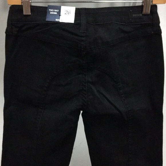 NWT BLEULAB GREAT SUPER STRETCH FIT HORSESHOE BLK JEGGING Reversible Jean - Picture 7 of 12